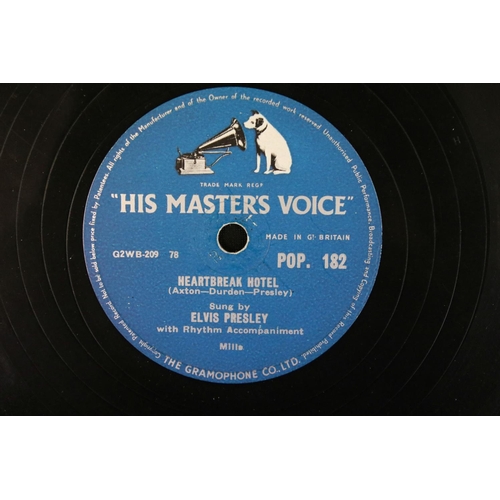 442 - Vinyl - 11 Original UK Elvis Presley 78’s on His Master’s Voice Records and RCA Records to include: ... 