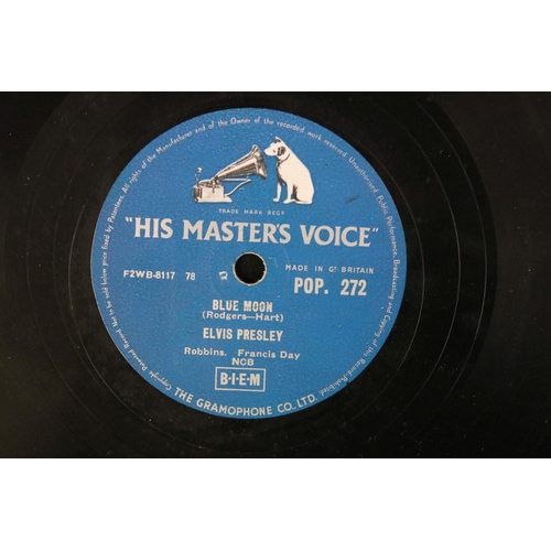 442 - Vinyl - 11 Original UK Elvis Presley 78’s on His Master’s Voice Records and RCA Records to include: ... 