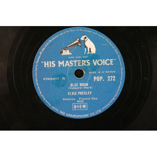 442 - Vinyl - 11 Original UK Elvis Presley 78’s on His Master’s Voice Records and RCA Records to include: ... 