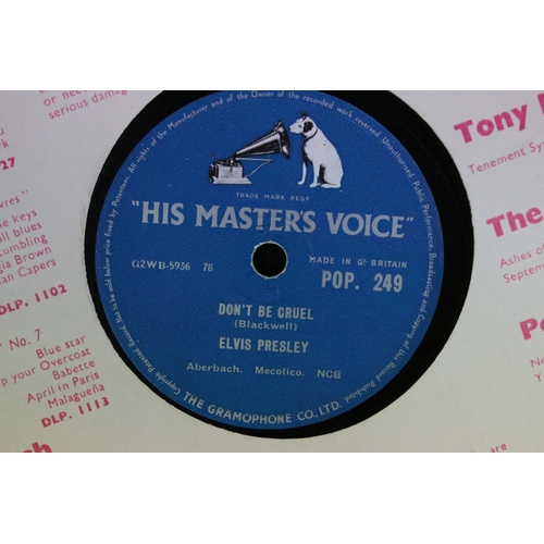 442 - Vinyl - 11 Original UK Elvis Presley 78’s on His Master’s Voice Records and RCA Records to include: ... 