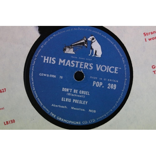 442 - Vinyl - 11 Original UK Elvis Presley 78’s on His Master’s Voice Records and RCA Records to include: ... 