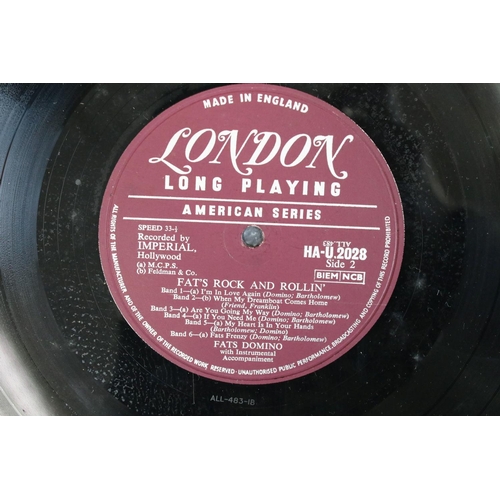 837 - Vinyl - Fats Domino Rock and Rollin' on London Records HA-U-2028 purple American series London label... 