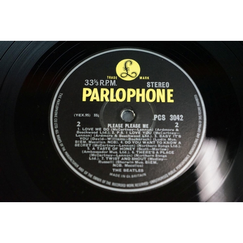 2 - Vinyl - The Beatles Please Please Me PCS 3042 extremely rare third Stereo pressing with 33 1/3 to bl... 