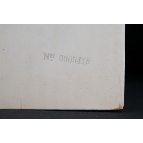 3 - Vinyl - The Beatles - White Album, mono top loader, low number 0005418, no EMI on the labels, Apple ... 