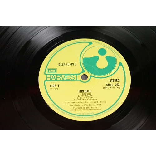 510 - Vinyl - Deep Purple Fireball (SHVL 793) early press on the green Harvest labels, 2U 3U matrices.  Te... 