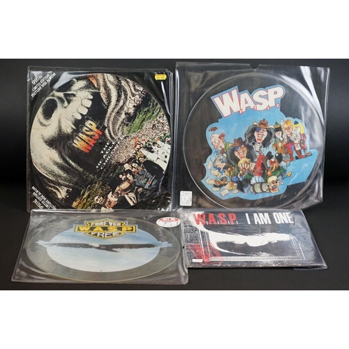 518 - Vinyl - Wasp - 3 picture discs and 1 EP to include The Real Me (CLPD 534B) uncut picture disc Ex, Fo... 