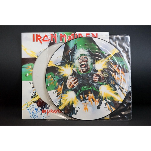 519 - Vinyl & Autograph - 12 Iron Maiden & related records to include No Prayer For The Dying limited edit... 