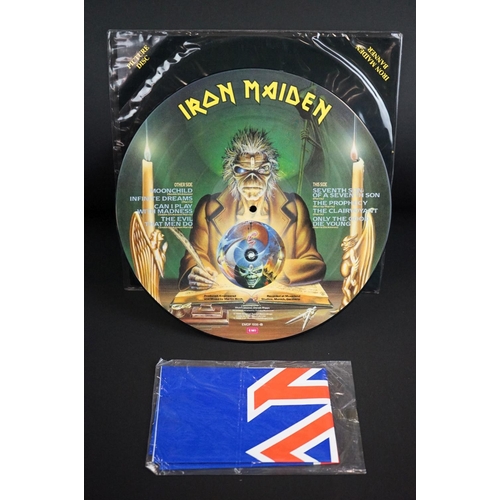 519 - Vinyl & Autograph - 12 Iron Maiden & related records to include No Prayer For The Dying limited edit... 