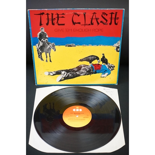 73 - Vinyl – 6 The Clash LPs and 2 12” singles to include Sandinista (Original UK triple album with hype ... 