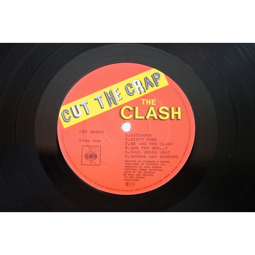 73 - Vinyl – 6 The Clash LPs and 2 12” singles to include Sandinista (Original UK triple album with hype ... 