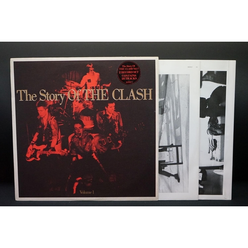 73 - Vinyl – 6 The Clash LPs and 2 12” singles to include Sandinista (Original UK triple album with hype ... 