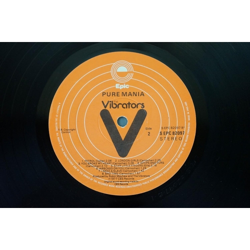 75 - Vinyl – 3 The Vibrators LPs to include Pure Mania (Original UK 1977 on Epic Records EPC 82097) Vg+, ... 