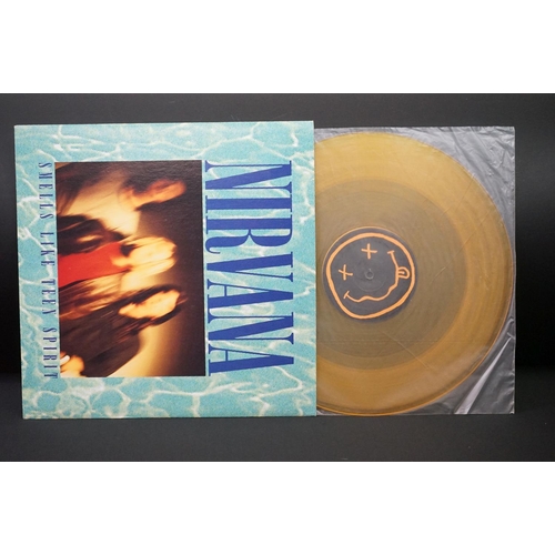 79 - Vinyl - Nirvana Smells Like Teen Spirit 1991 USA promo release on clear yellow vinyl (PRO-A-4314) Sl... 