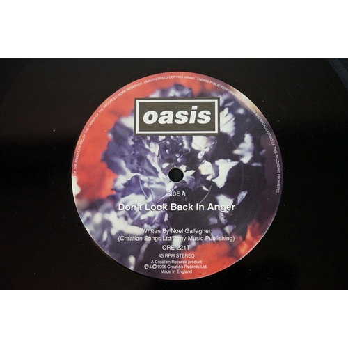 80 - Vinyl – Oasis 1 LP and 2 12” singles to include Be Here Now (Creation Records CRELP 219) gatefold sl... 