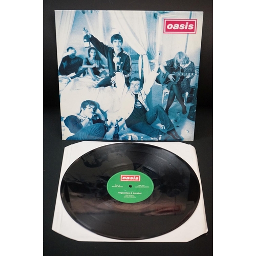 80 - Vinyl – Oasis 1 LP and 2 12” singles to include Be Here Now (Creation Records CRELP 219) gatefold sl... 