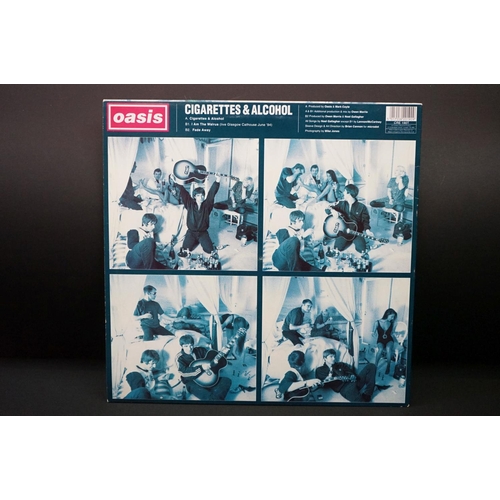 80 - Vinyl – Oasis 1 LP and 2 12” singles to include Be Here Now (Creation Records CRELP 219) gatefold sl... 