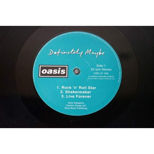 81 - Vinyl - Oasis Definitely Maybe on Creation CRELP 169.  Sleeve Ex, Vinyl Vg+ with some blemishes to s... 