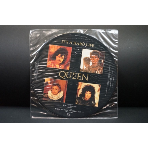 546 - Vinyl - 9 Queen & related picture and shaped discs to include Headlong, Breakthru, Innuendo, I'm Goi... 