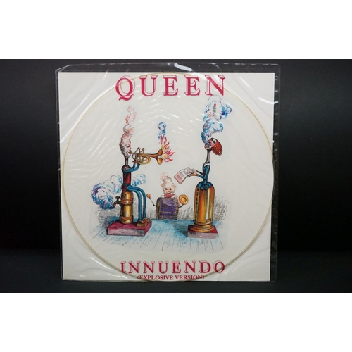 546 - Vinyl - 9 Queen & related picture and shaped discs to include Headlong, Breakthru, Innuendo, I'm Goi... 