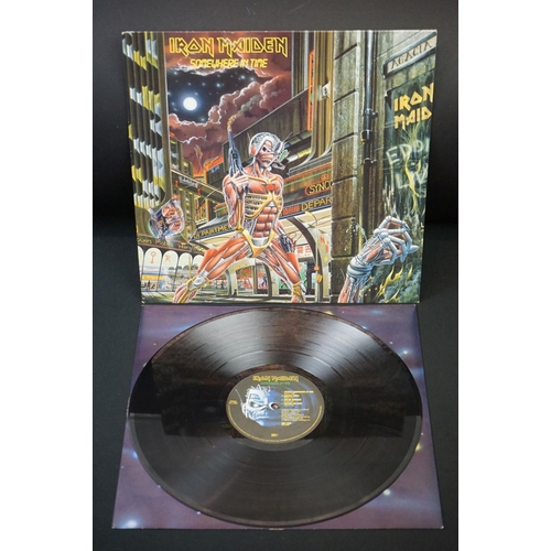 567 - Vinyl - 11 Iron Maiden LPs to include Fear Of The Dark (gatefold), Self Titled (EMC 3330), Seventh S... 