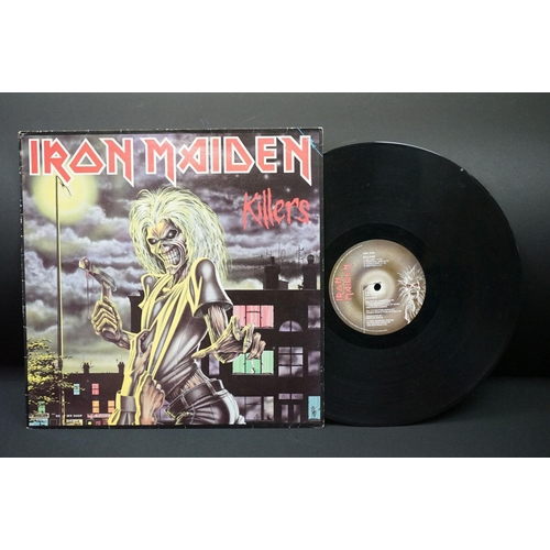 567 - Vinyl - 11 Iron Maiden LPs to include Fear Of The Dark (gatefold), Self Titled (EMC 3330), Seventh S... 