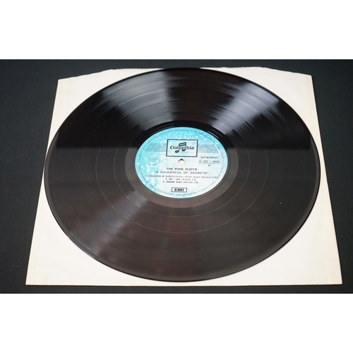 23 - Vinyl – Two copies of Pink Floyd A Saucerful Of Secrets to include an original UK 1969 press with on... 