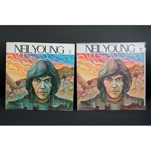 205 - Vinyl – 9 Neil Young LPs to include Neil Young (UK and USA copies), Harvest (Dutch white vinyl issue... 