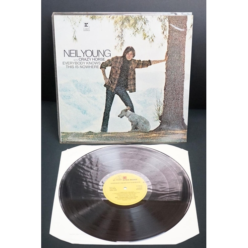 205 - Vinyl – 9 Neil Young LPs to include Neil Young (UK and USA copies), Harvest (Dutch white vinyl issue... 