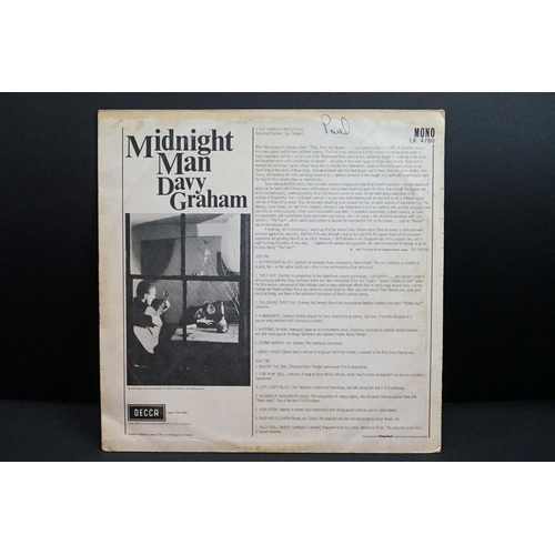 213 - Vinyl - Folk Rock - 2 original UK 1st pressing albums by Davy Graham, to include: Midnight Man (1966... 