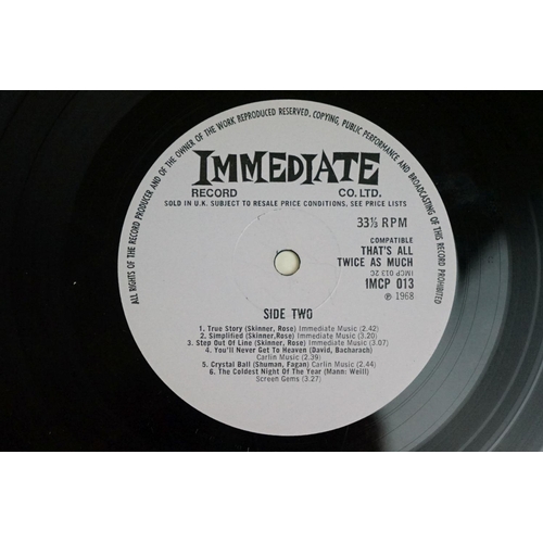 216 - Vinyl - Mod / Psych - Twice As Much – That's All, original UK 1968, Immediate Record, IMCP 013, slee... 