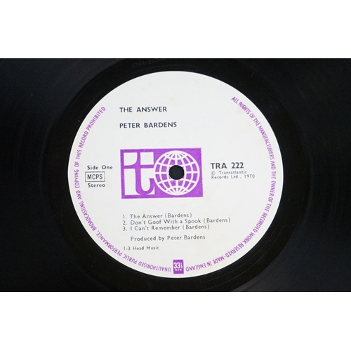 222 - Vinyl - Psych - Peter Bardens – The Answer, original UK 1970 1st pressing, Transatlantic records, TR... 