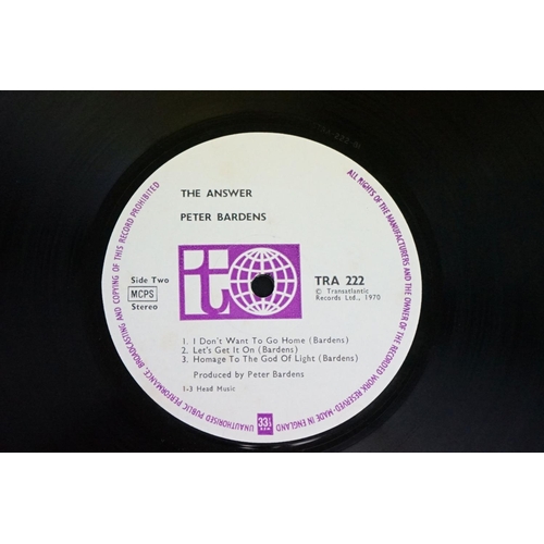 222 - Vinyl - Psych - Peter Bardens – The Answer, original UK 1970 1st pressing, Transatlantic records, TR... 