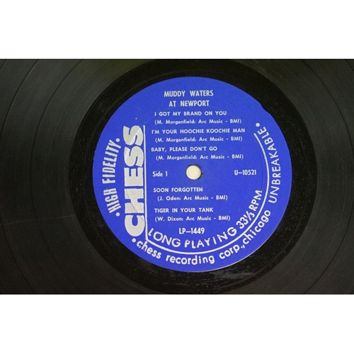 230 - Vinyl - Blues - Muddy Waters - At Newport (original USA, Chess Records, Deep Groove Blue Labels, LP ... 