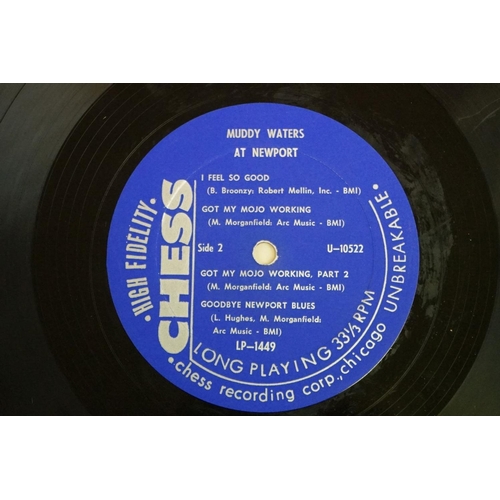 230 - Vinyl - Blues - Muddy Waters - At Newport (original USA, Chess Records, Deep Groove Blue Labels, LP ... 