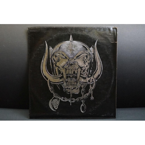 509 - Vinyl - Motorhead No Remorse on Bronze MOTOR 1 special edition leather sleeve.  Sleeve, inners, viny... 