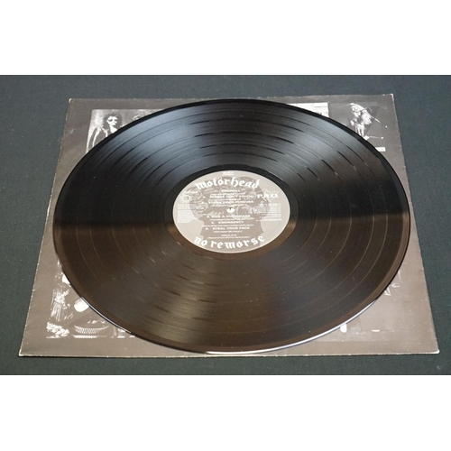 509 - Vinyl - Motorhead No Remorse on Bronze MOTOR 1 special edition leather sleeve.  Sleeve, inners, viny... 