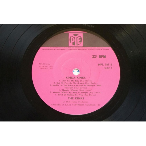 666 - Vinyl - 2 The Kinks LPs to include self titled (NPL 18096) and Kinda Kinks (NPL 18112).  Sleeves & v... 