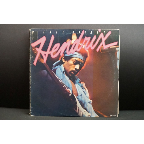 672 - Vinyl - 11 Jimi Hendrix LPs to include Cosmic Turnaround, The Cry Of Love, Rainbow Bridge, Plays Mon... 