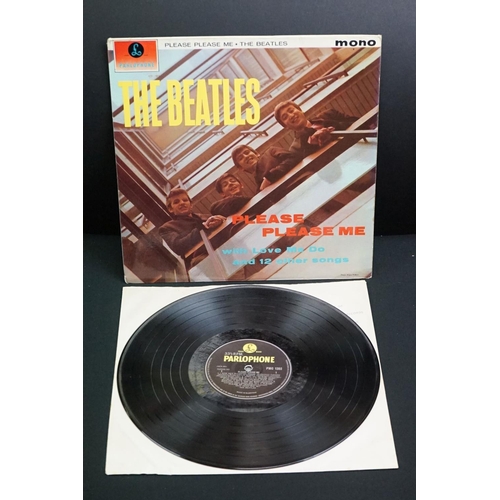 702 - Vinyl -Three The Beatles LPs to include Please Please Me PMC1202 'Recording First Published' to labe... 