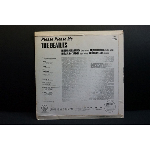 702 - Vinyl -Three The Beatles LPs to include Please Please Me PMC1202 'Recording First Published' to labe... 