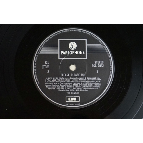 703 - Vinyl - The Beatles Please Please Me LP PCS3842 stereo, silver and black one boxed EMI, Parlophone l... 