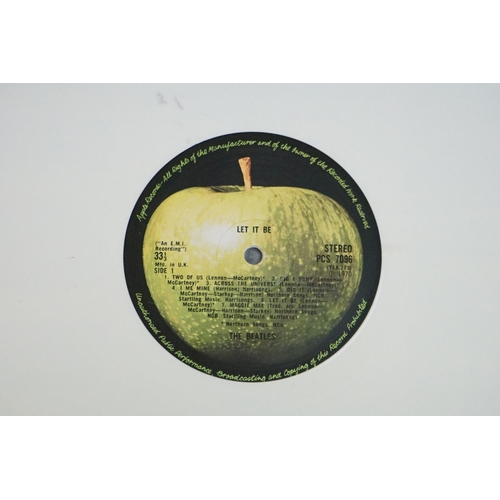 705 - Vinyl - Two The Beatles coloured LPs to include Abbey Road PCS7088 stereo, green vinyl, and Let It B... 