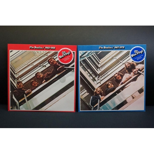 706 - Vinyl - Two The Beatles LPs to include 1962-1966 and 1967-1070, stickered sleeves, ex