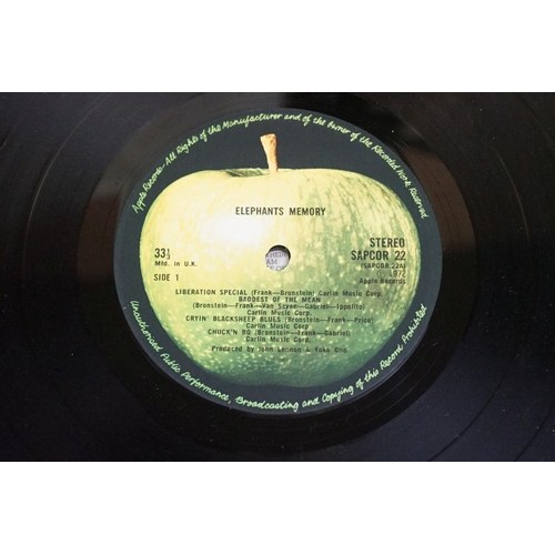 709 - Vinyl - Elephants Memory self titled LP on Apple SAPCOR22, gatefold sleeve, lyric inner, prive stick... 