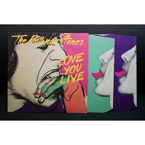 871 - Vinyl - 12 Rolling Stones LPs to include Love You Live, 2 x Some Girls (original and later release),... 