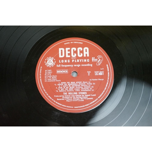 877 - Vinyl - Rolling Stones no 2 LP on Decca, red unboxed Decca label, matrices 1A / -1A, 'Blind Man' tex... 