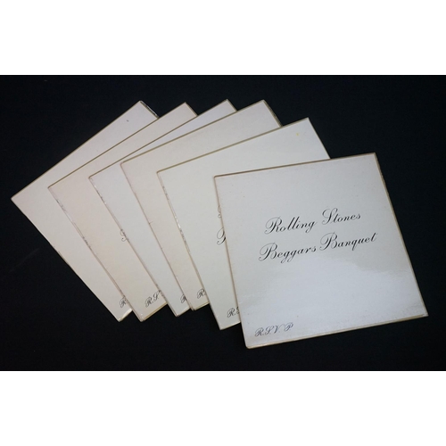 885 - Vinyl – 6 copies of The Rolling Stone Beggars Banquet to include mono, unboxed Decca red label, matr... 