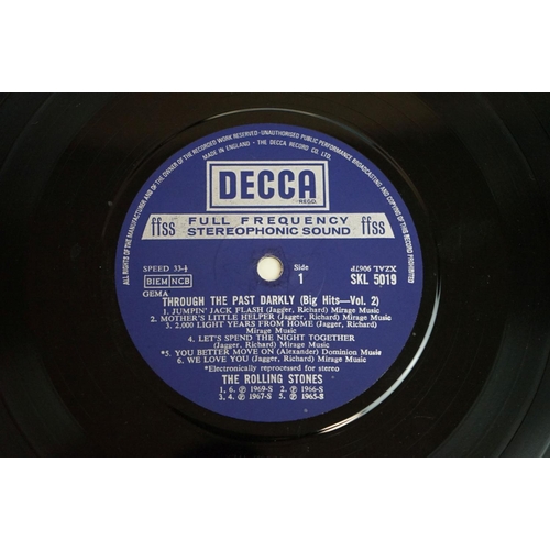 889 - Vinyl - Four Rolling Stones Through the Past Darkly LPs, boxed Decca labels LK5019 ans SKL5019 mono ... 