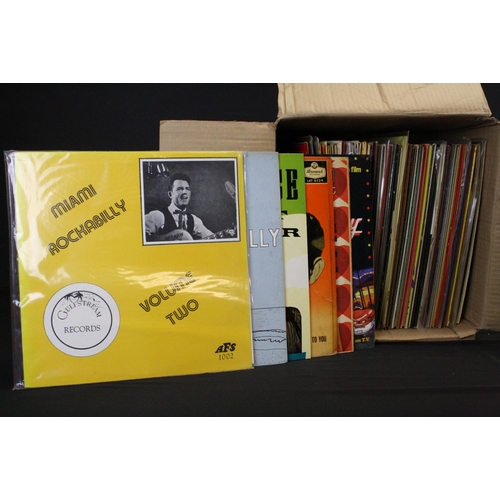 176 - Vinyl - Approx 70 rockabilly / rock & roll LPs including mainly rare compilations featuring Carl Per... 