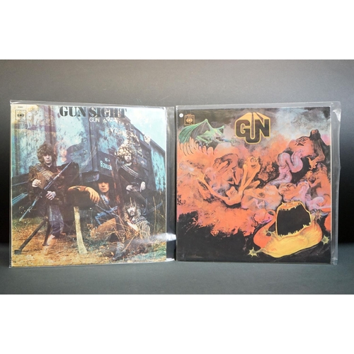 1004 - Vinyl - Two Gun LPs to include self titled S63552 stereo CBS advertising inner, small price sticker ... 